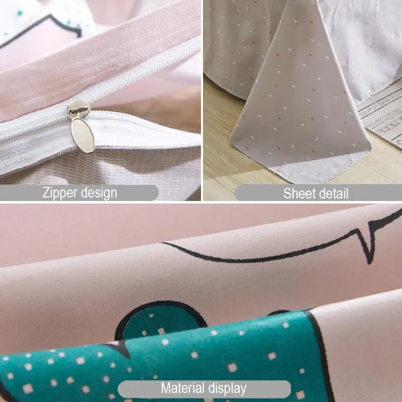 

57 Green sheet pillowcase & duvet cover set Pastoral Bedding set modern bed linens summer autumn bedclothes 3 4pcs/set kid set