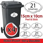 Персонализированные наклейки с именами на дом и дорогу, колесную корзину x4