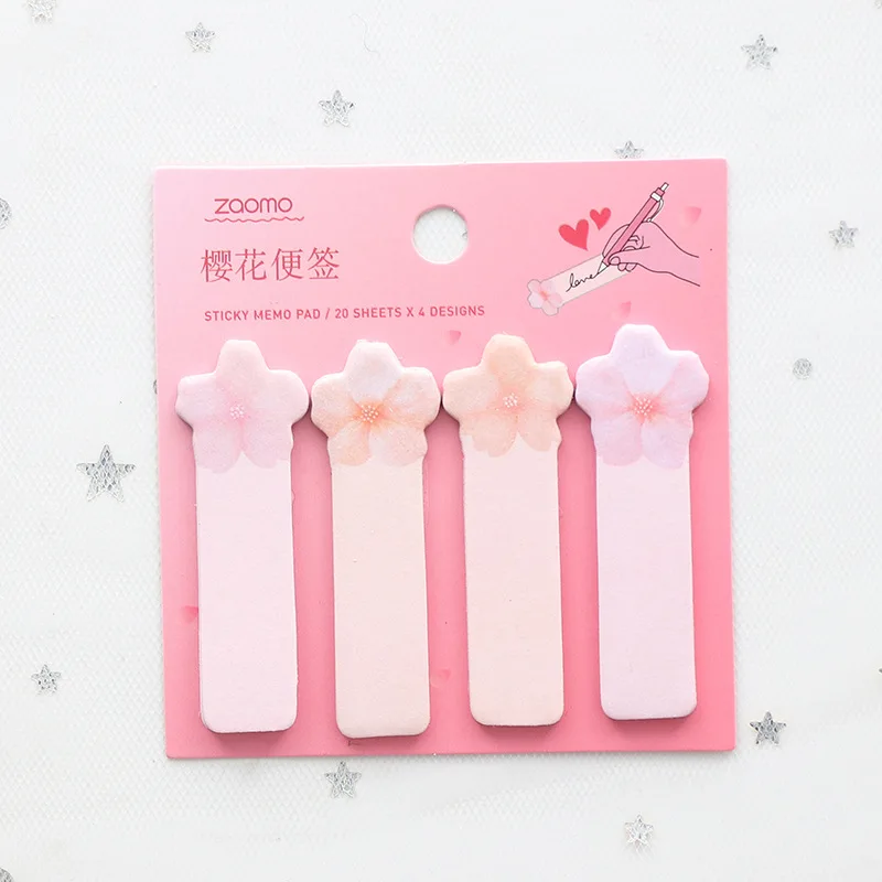 Наклейки планировщик с цветком вишни липкий блокнот для заметок Kawaii