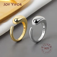 geometric hollow line minimalist ring 925 sterling silver for women birthday party fashion jewelry new 2020 gift gold color