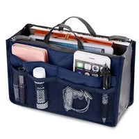 new ladies portable organizer bag multifunction travel compartment handbag women simple zipper storage cosmetic bag