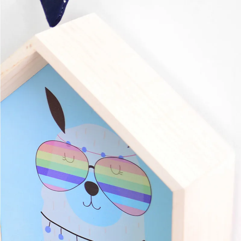 Скандинавский деревянный стеллаж для хранения в форме домика полка детской