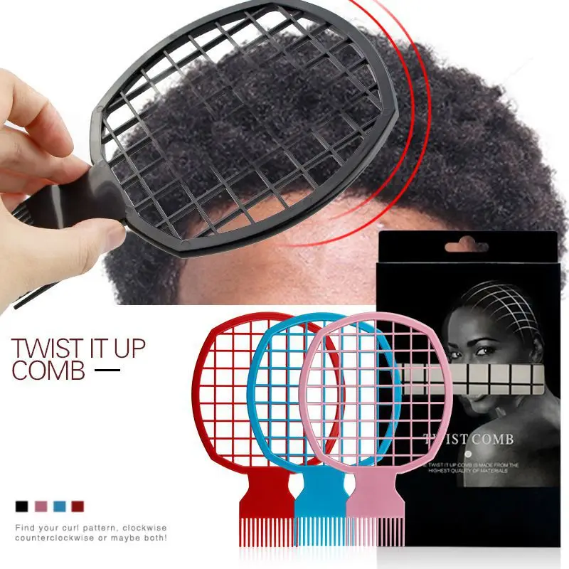 

Professional Curly Hair Dirty Braid Comb Perm Style Comb Twisted Tool New Fashion Men's Double Ended Twist Up Comb Fashion