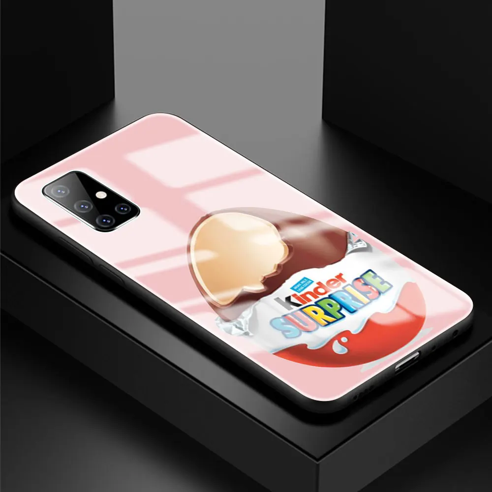 

Phone Case For Samsung Galaxy A51 A50 A71 A70 A31 A10 A21s A91 A40 A30 A41 A11 Tempered Glass Cover Egg Kender Joy Surprese