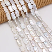 irregular rectangle pearl loose beads natural freshwater pearls for necklace bracelet jewelry making diy for women size 10x18mm