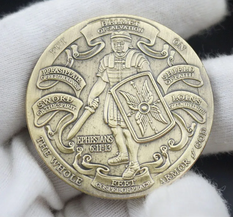 

Put On The Whole Armor Of God Coin Souvenir Commemorative Coins Bronze Collection