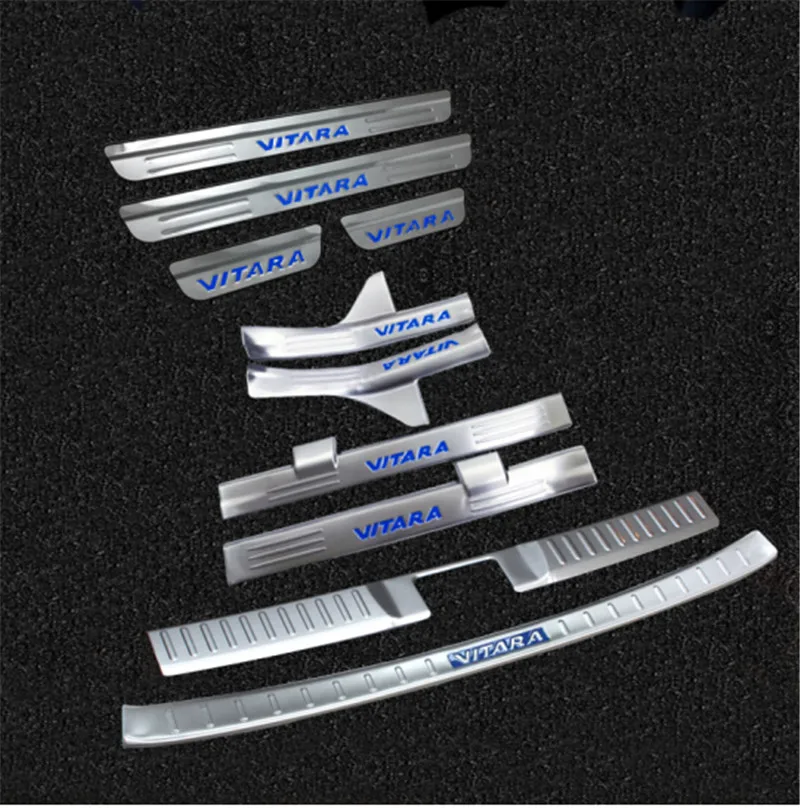 Автомобильный Стайлинг нержавеющая сталь задний бампер крышка для двери