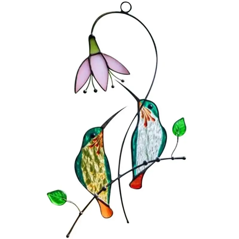 Кардиналы птицы витражное украшение Настенный декор подвесная наклейка