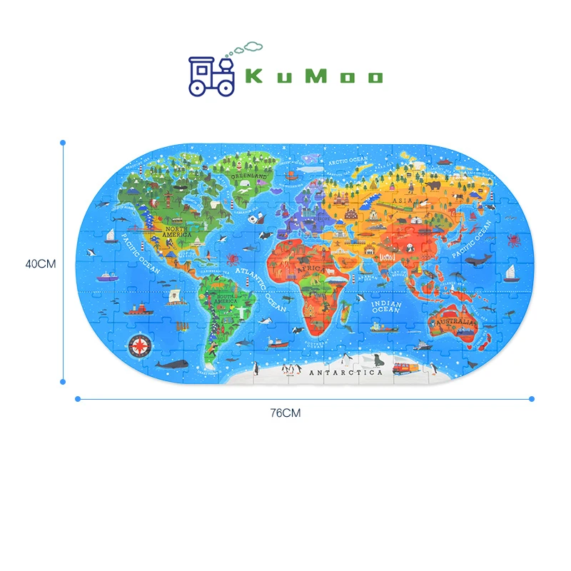 Mideer World напольный 100 шт Jigswa головоломка для детей раннего образования игрушки и