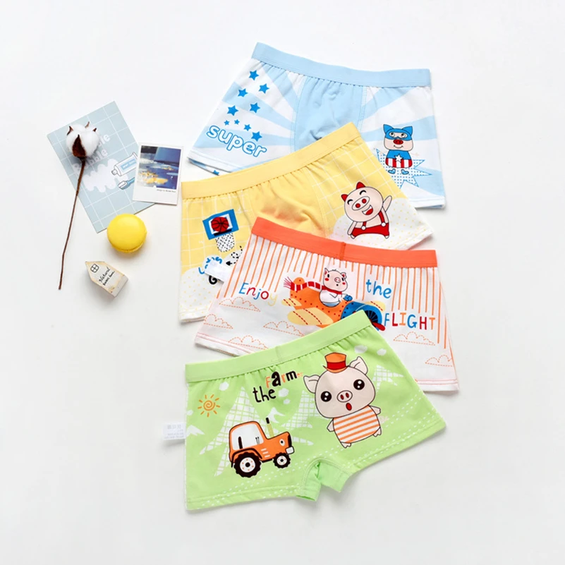 Трусы боксеры для мальчиков 4 шт./лот|Нижнее белье| |