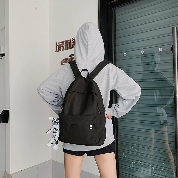 

PB2859 2020 personality versatile campus casual canvas bag simple backpack