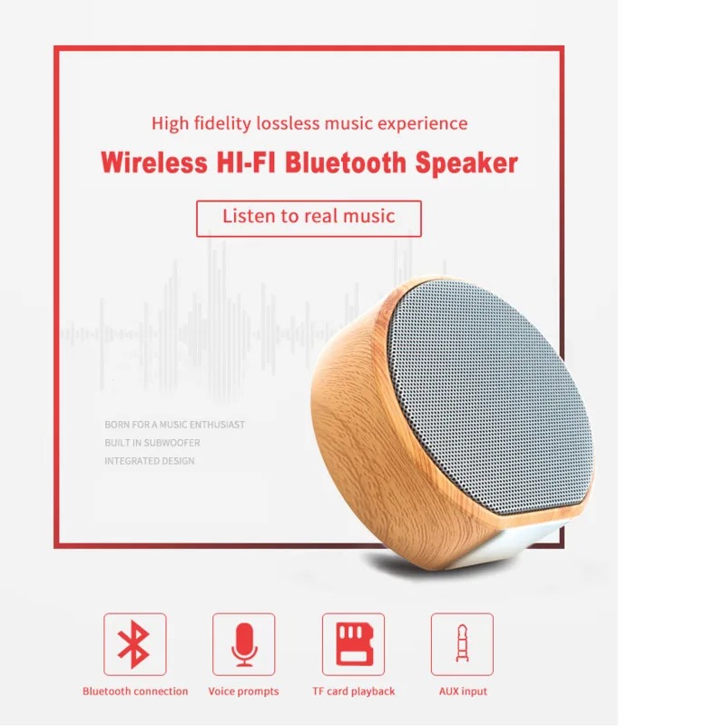 Портативный Bluetooth динамик поддержка TF AUX USB бас зерно аудио подарок домашний