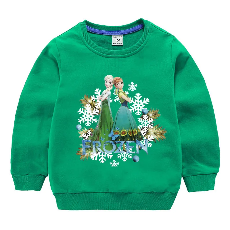 

Disney Frozen Sweater Elsa Anna Princess Anime Print Spring and Autumn Child Girl Boy Long-sleeved Cotton Baby Coat