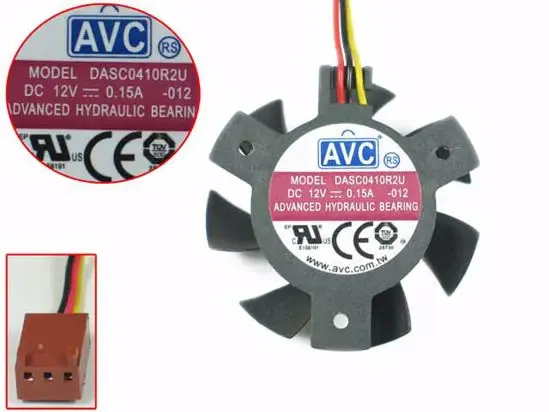 AVC DASC0410R2U -012 DC 12V 0 15a Dia. 36 мм C.T.C 26 3-Провода Сервер вентилятор охлаждения |