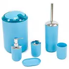 Набор аксессуаров для ванной из 6 предметов, различные цвета. Пластик