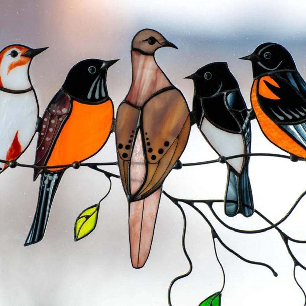 Витражное стекло в 3 стилях цветное акриловое украшение для окон с изображением