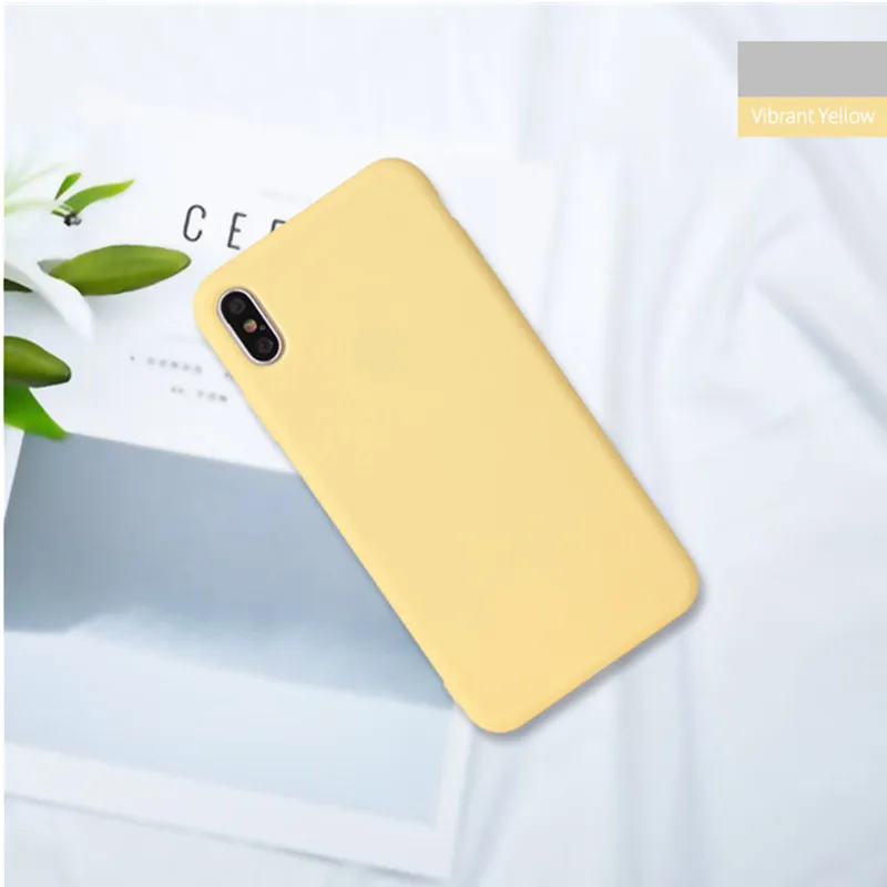 Простой силиконовый чехол для iPhone XS 11 Pro Max XR X 6 6S 7 8 Plus мягкий ТПУ USLION карамельный