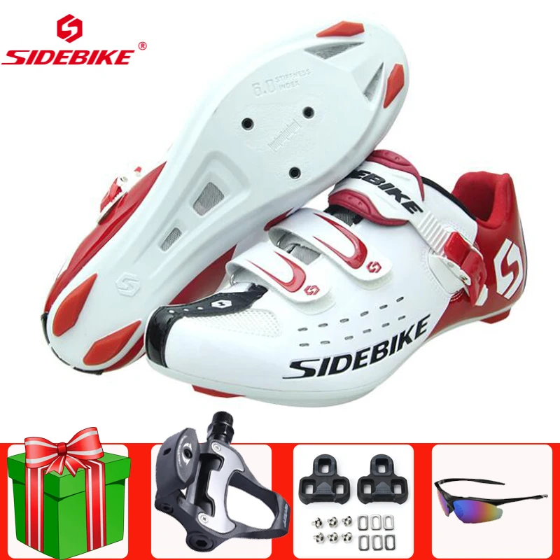 

Sidebike Road Cycling Shoes Men Add Pedal Set Racing Bike Self-Locking Bicycle Sneakers Athletic Ultralight Sapatilha Ciclismo