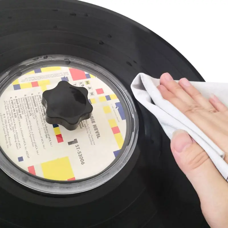 

2PCS 40x40CM Water Absorbent Suede Deerskin Towel Clean Cloth LP Vinyl Records