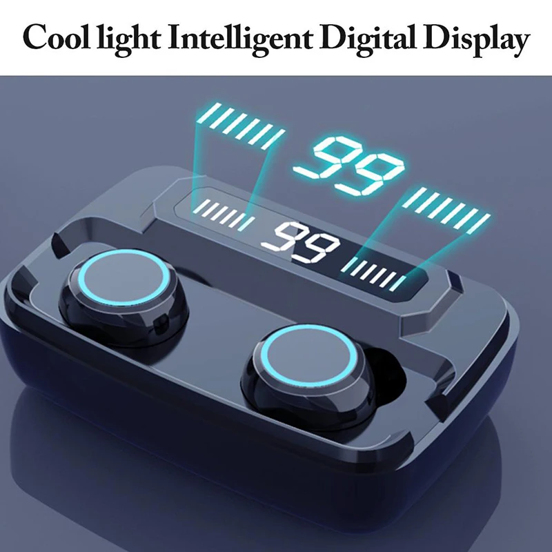 

Wireless earphone Bluetooth IPx7 waterproof smart touch earphones Graphene diaphragm 3300mAh mobile power for huawei xiaomi