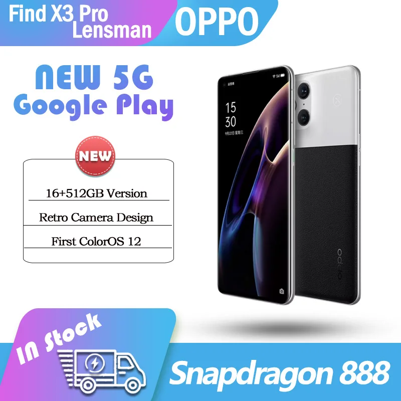 OPPO-teléfono inteligente Find X3 Pro 5G, Original, 888 Snapdragon, 6,7 AMOLED, pantalla...