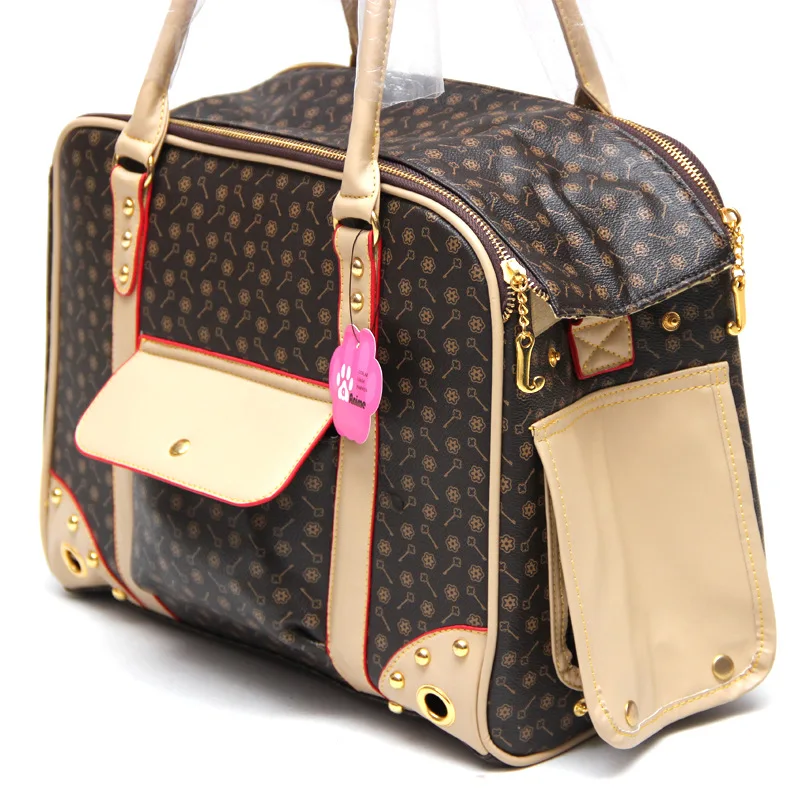 Breathable Pu Leather Small Cat Dog Carrier Bag Pet Handbag Fashion Outdoor Travel Tote Portable Supplies | Дом и сад