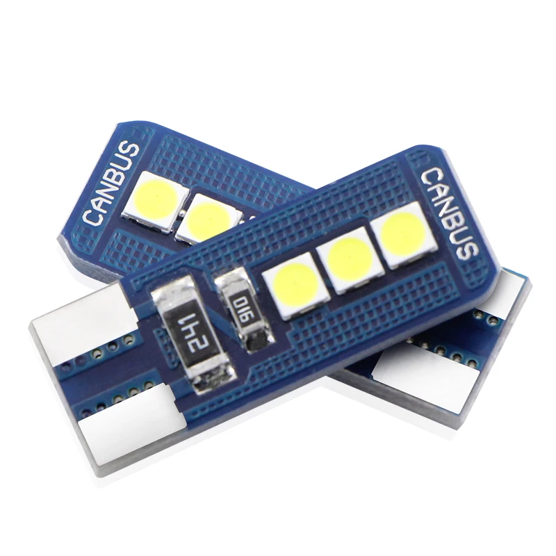 10 шт. авто светодиодный T10 CANBUS 194 W5W 6 Smd 3030 Подсветка регистрационного номера Белый