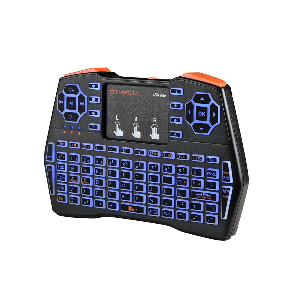 Spanish Newest Backlit i8X Plus Wireless Keyboard 2.4GHZ Air Mouse Touchpad I8 Remote For GTmedia G1 G2 GTC X96 Android TV Box | Компьютеры