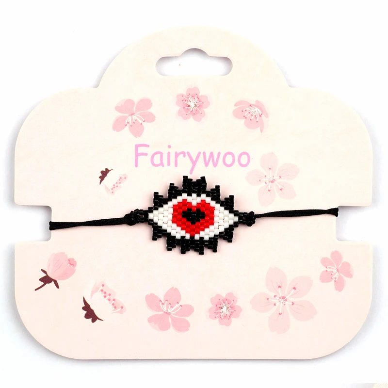 FAIRYWOO золотые браслеты с глазами черные из ниток для женщин аксессуары Миюки