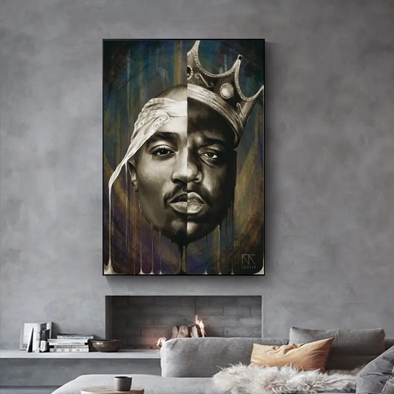 Картина на холсте RELIABLI ART Big And Tupac портреты и принты современное настенное
