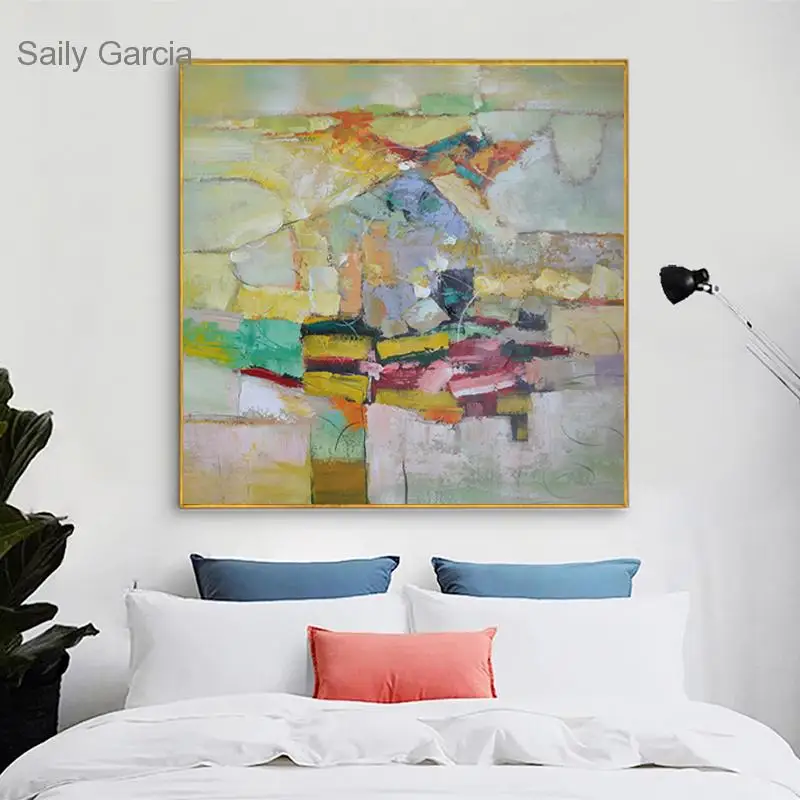 

Colorful Oil Painting Abstract Color Matching Canvas Painting Poster Modern Home Decoration for House Room Hotel Office
