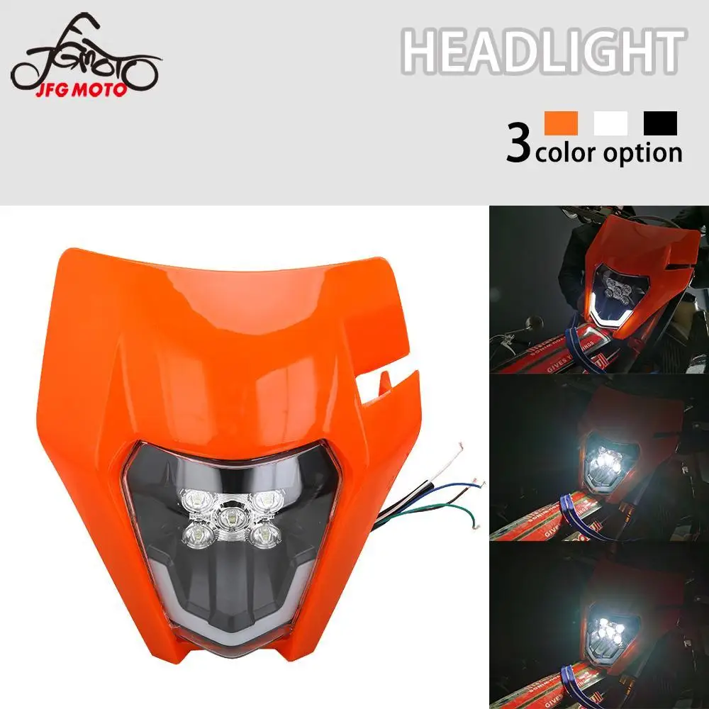 

Motorcycle New LED Headlight Headlamp and Handguards For KTM SX XC SXF EXCF XCW XCF 50 65 85 125 150 250 300 350 450 500 2020