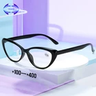 Новые очки VCKA для чтения кошачий глаз для женщин и мужчин, легкие пресбиопические очки 1,0, 1,5, 2,0, 2,5, 3,0, 3,5, 4,0, пластиковая оправа, очки для дальнозоркости