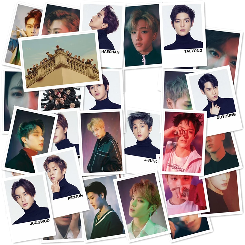 Kpop NCT фотография Поляроида Lomo карты Мода Fans NCT вентиляторы подарки металлический ящик 40 шт./кор. Прямая