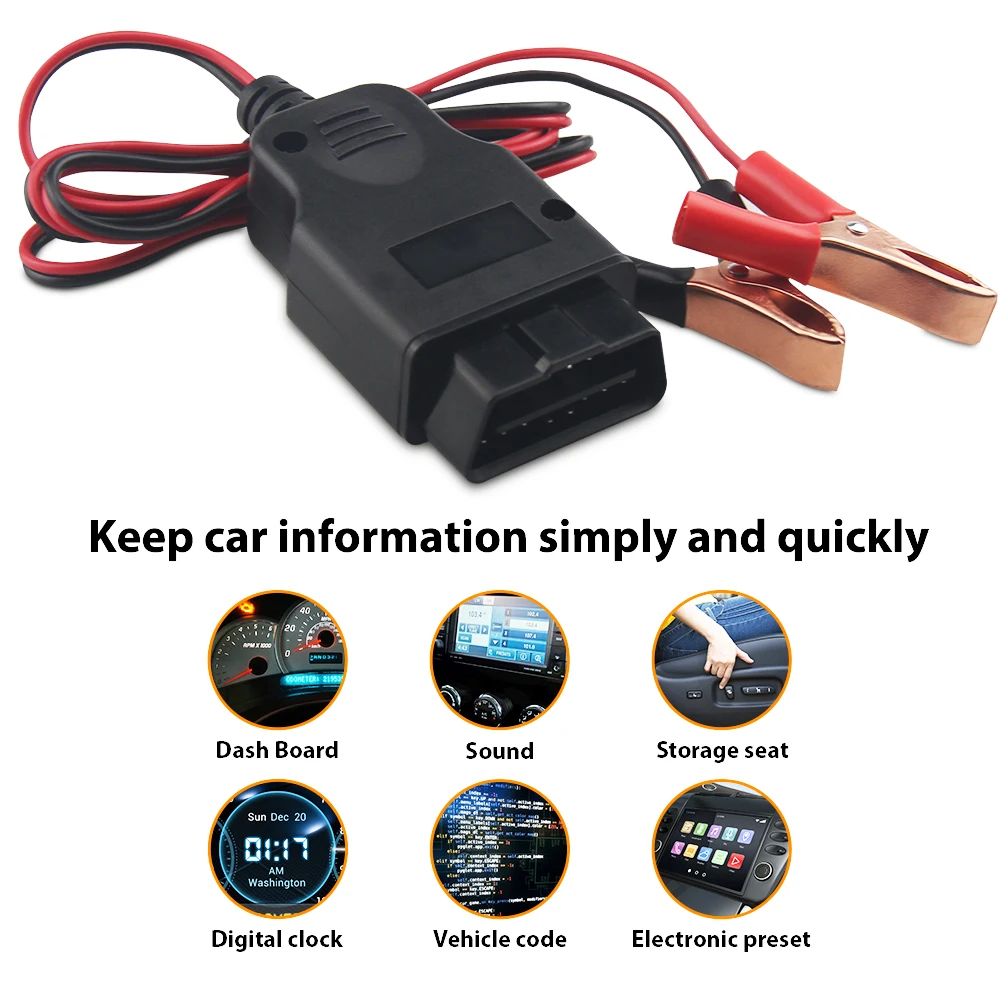 Obdresources BM100 12 В OBD2 автомобильный инструмент для замены аккумулятора Аварийный