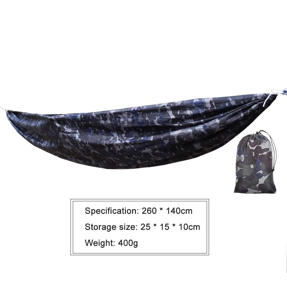 

Outdoor Garden Hammock Camping Travel Camouflage Hanging Swing Hammocks Couple Lazy Sleeping Bed For Backpacking Hiking Garden