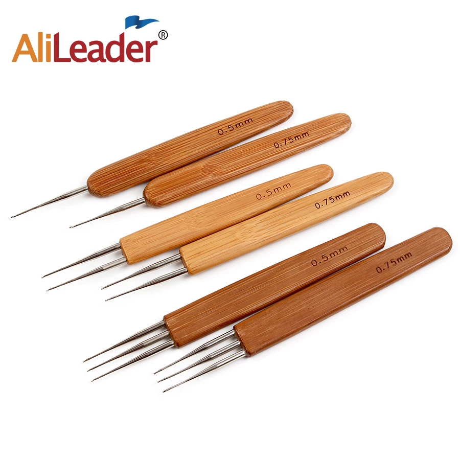 Alileader Лидер продаж 1/2/3 головки деревянная ручка крючком игла крючок для дредлока
