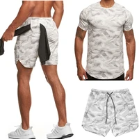 men clothing hombre shirts pants sets summer fashion printed two piece sets lightweight short sleeve outdoor sportwear man