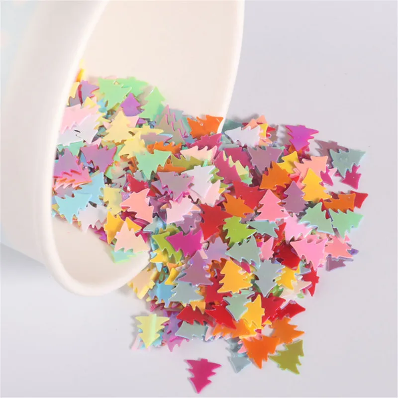 

500Pcs/Bag Christmas Tree Sequin 7mm Loose Sequins PVC Paillettes Sewing Crafts Ornaments DIY Fabric Sew Lentejuelas Accessories