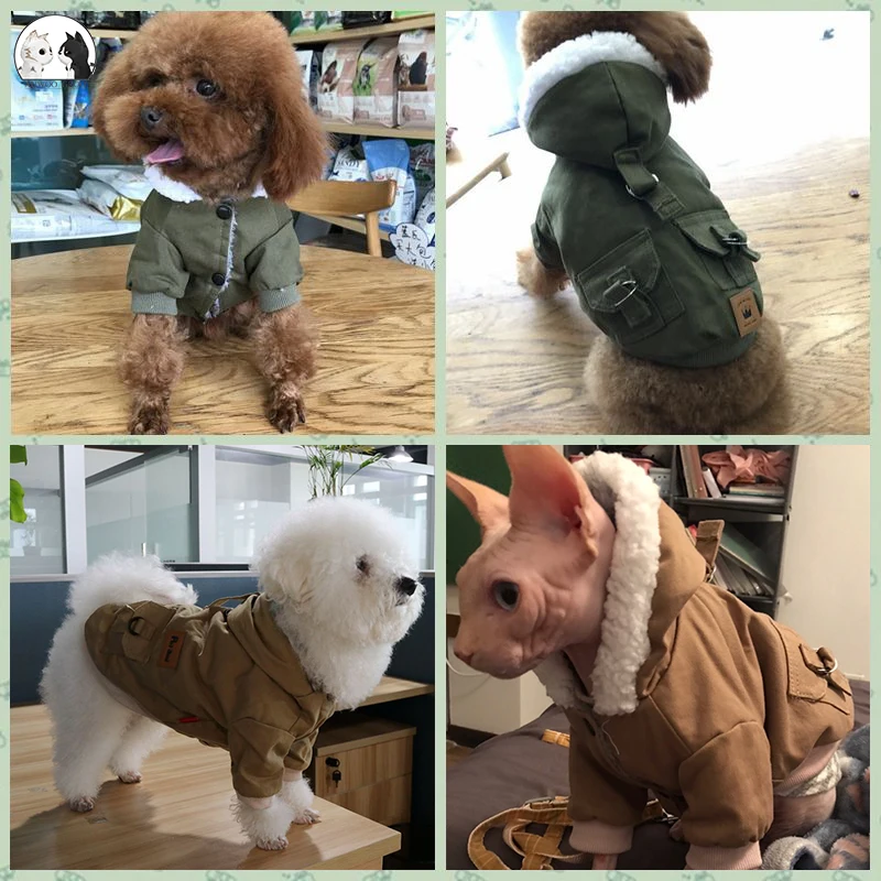 Роскошная зимняя куртка для собак в винтажном стиле маленькой собаки кошки Щенок