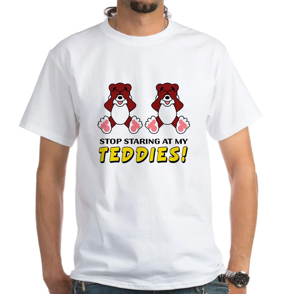 Забавная футболка унисекс с надписью Stop fating at my Teddies|Мужские футболки| |