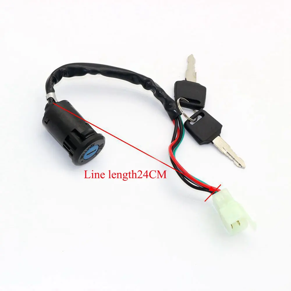 Стартер зажигания двигателя ключ 4 провода металлический переключатель для ATV Quad
