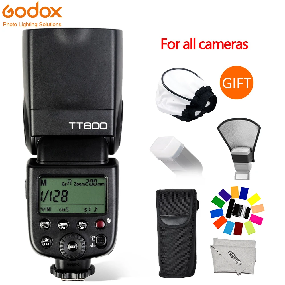 Godox TT600 GN60 вспышка Master Slave Speedlite 2 4G Беспроводная система для Canon Nikon Pentax Olympus Fuji DSLR