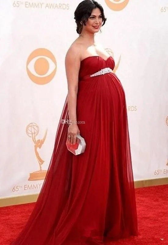 

Sweetheart Empire Waist Red Maternity sweetheart Pregnant Party prom evening Gown Custom Made 2018 mother of the bride dresses