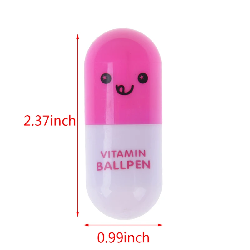 

1Pc Portable Capsule Shaped Travel Pill Box Medicine Plastic Case Drug Container Random Colur