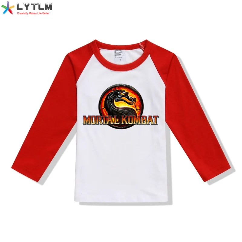 

LYTLM Mortal Kombat T Shirt Boys Long Sleeve Baby Boys Tshirts Small Boy Big Girl Modal Cool Baby T Shirts Boy Camiseta Infantil