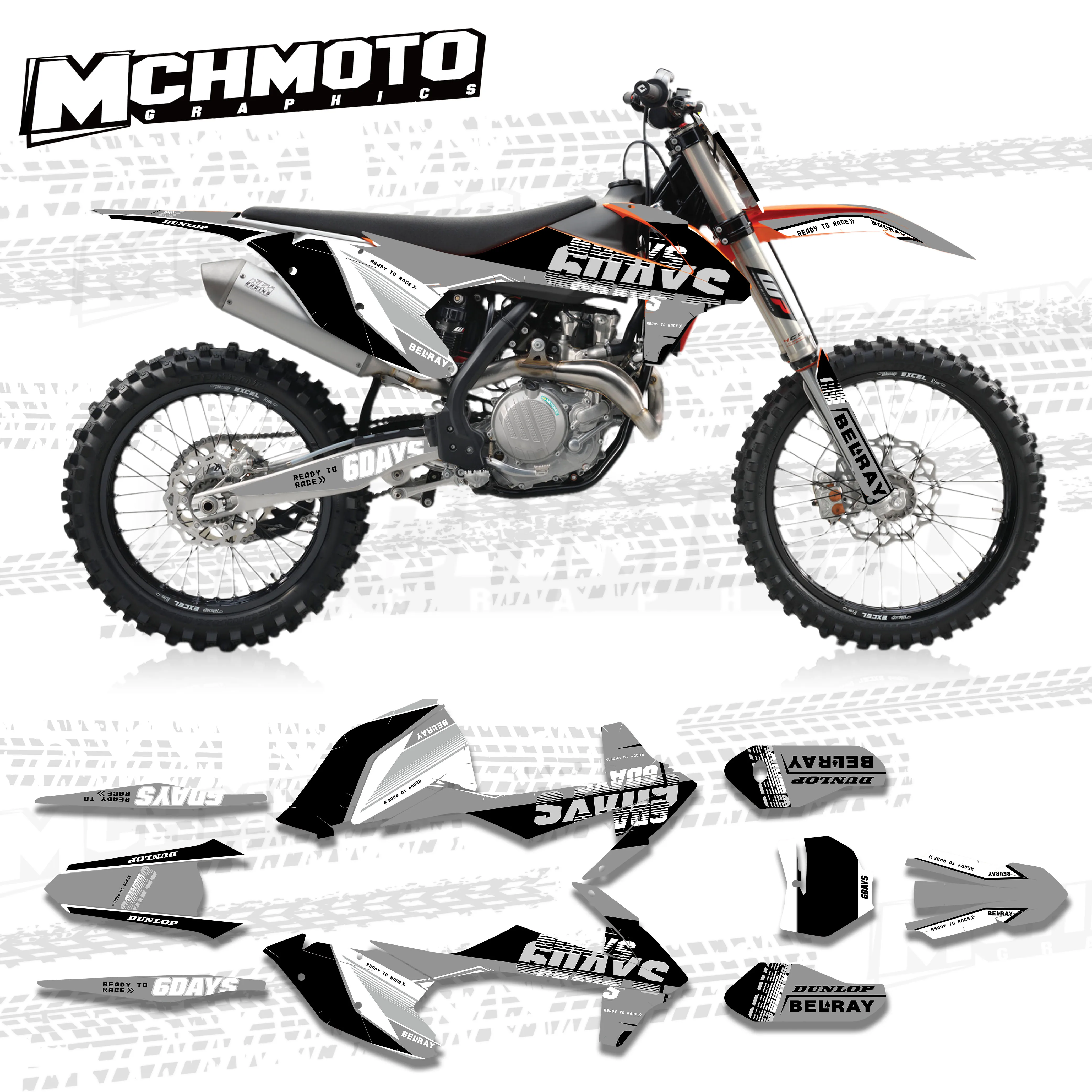 

MCHMFG for KTM 125 250 300 350 450 SX SXF 2016 2017 2018 EXC EXCF XCW 2017 2018 2019 Graphics Backgrounds Stickers Kit Decal