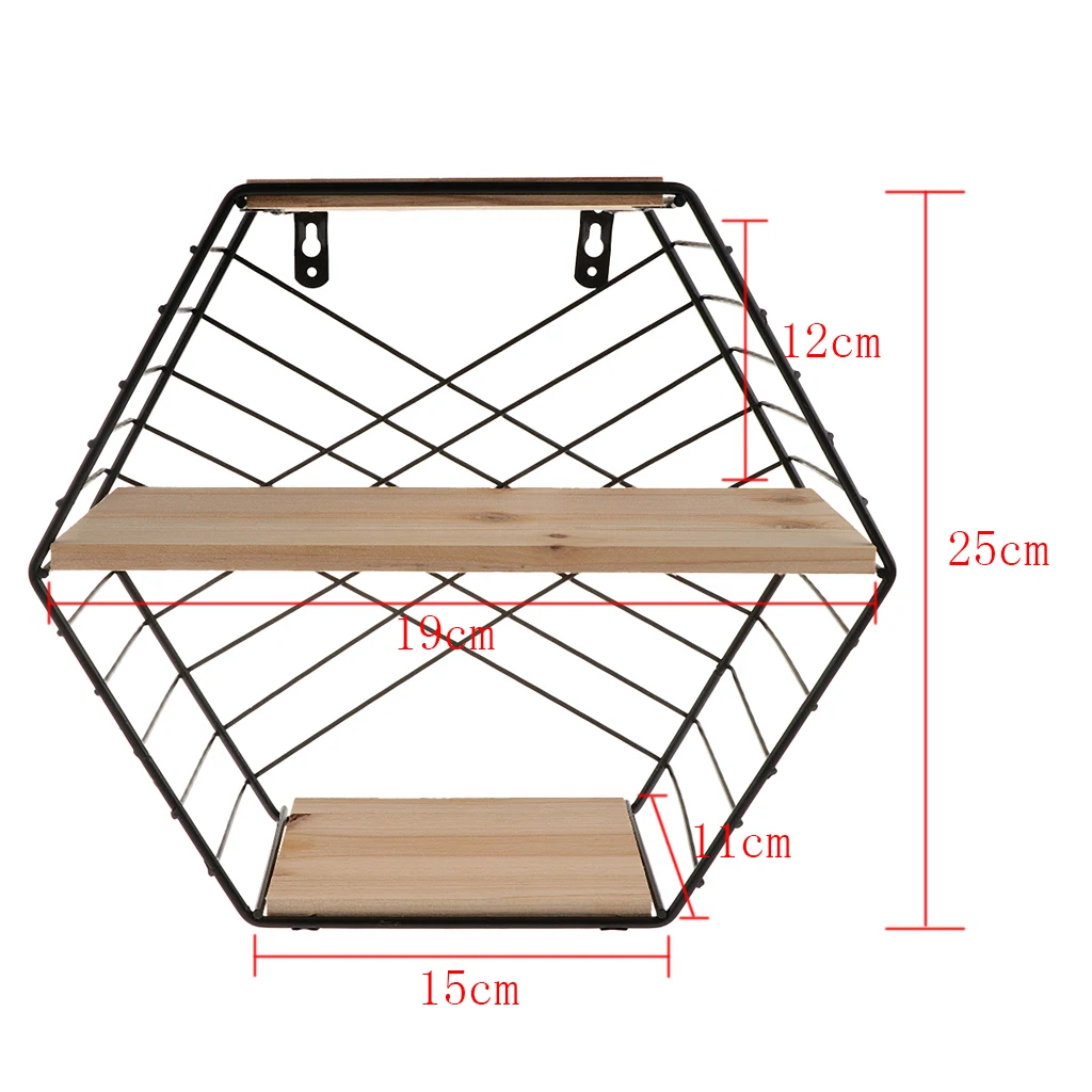 Железные полки шестигранная сетка настенный стеллаж держатель для хранения