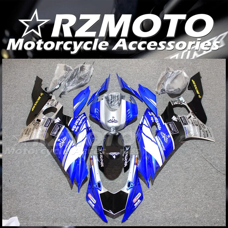 

New ABS Motorcycle Fairings kit Fit for YAMAHA YZF-R6 2017 2018 2019 2020 R6 17 18 19 20 21 Bodywork set Blue Silver