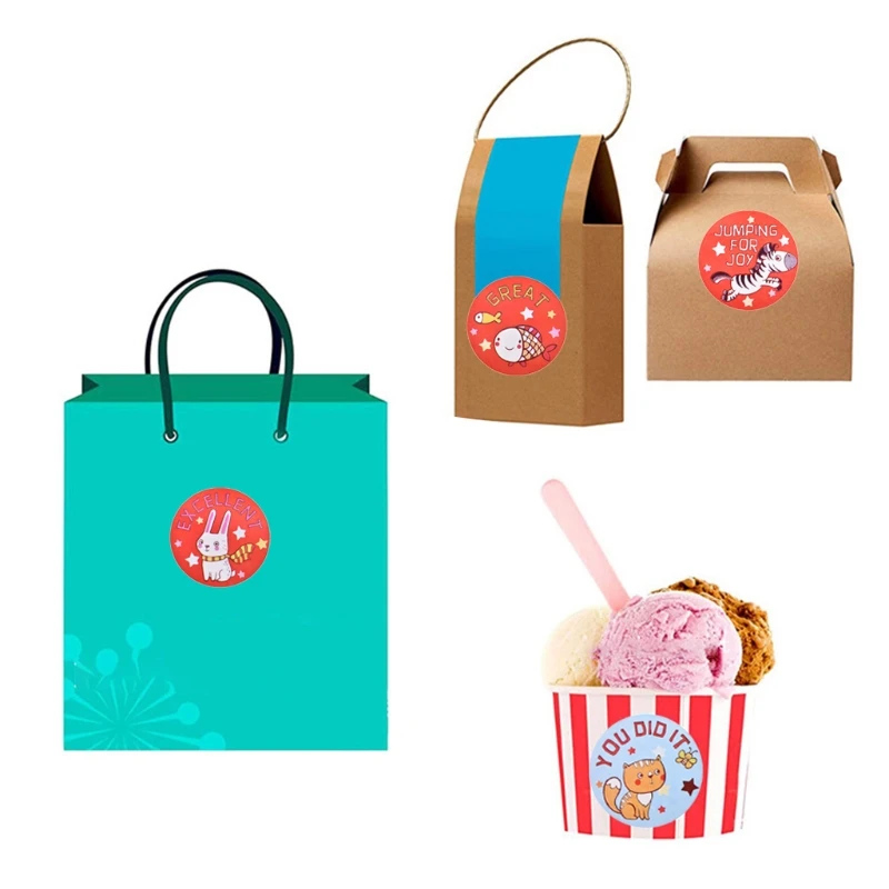 500 шт./рулон наклейки для скрапбукинга животных